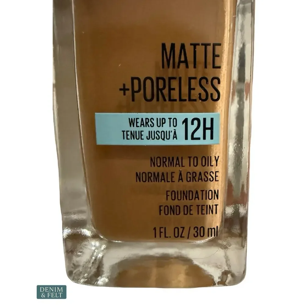 NEW Maybelline Fit Me Matte Poreless Foundation 330 Toffee Caramel Oil Free 12HR